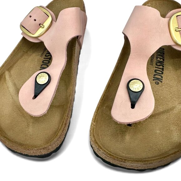 Birkenstock Gizeh Big Buckle Soft Pink Leather Women’s Sandals EU 38 Regular Fit - Picture 8 of 11